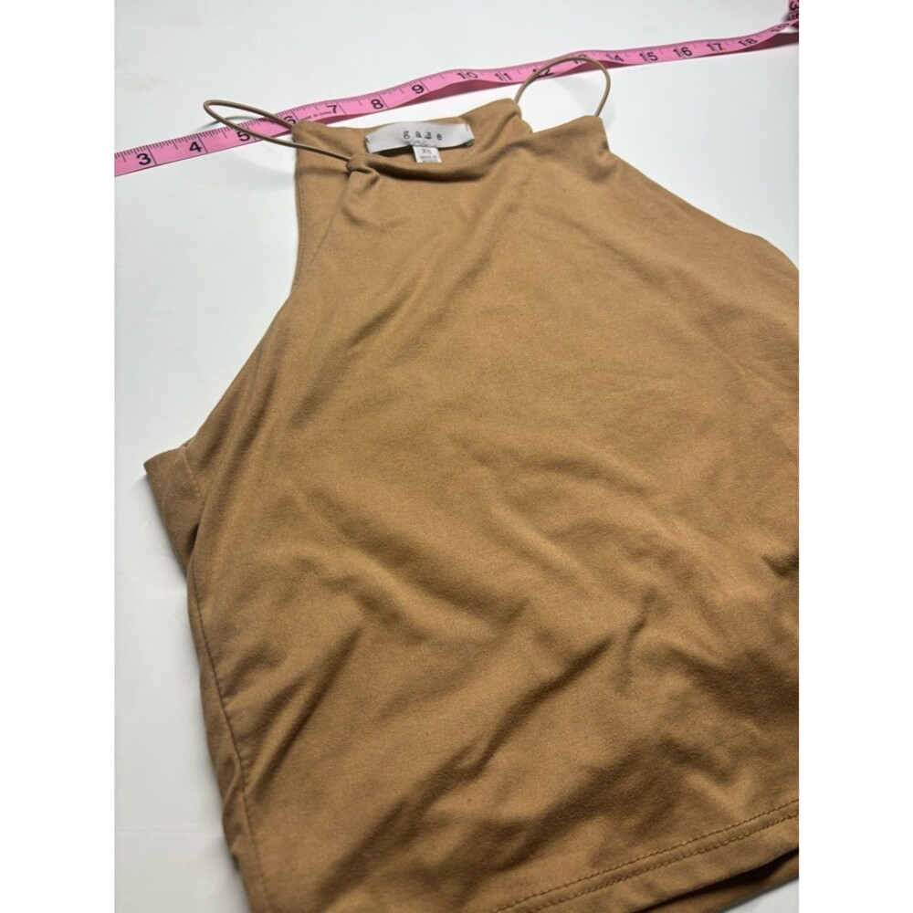 Gaze Basic Brown High Neck Tank Top - Picture 6 of 7